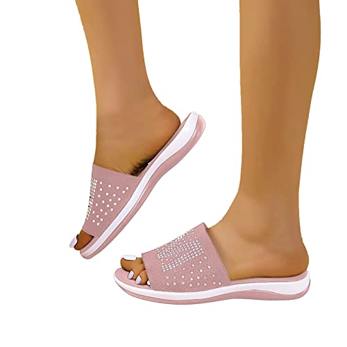 Shoes Breathable Rhinestone Fashion Platform Sandals Sandals Ladies M Women's Slipper Indoor Slippers #TOP2