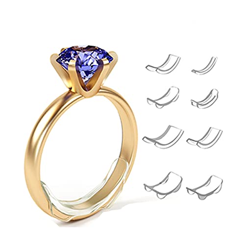 Htayekog Ring Size Adjuster Artifact Size Adjustment Cushion Ring Fixed Reduction Invisible Artifact, Ring Guard, Ring Sizer, 8 Sizes Fit for Man and Woman Ring