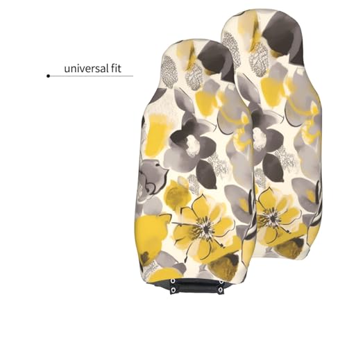 Housses de siège de voiture élastiques universelles | Lot de 2 protections lavables camion - 2