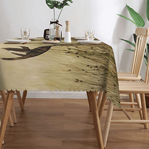 Nappe carrée en dentelle blanche polyester lavable 137x183 pour table - 4