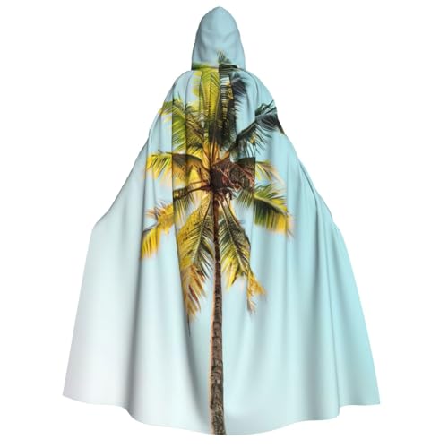 Cape à capuche carnaval motif palmier veste de cosplay