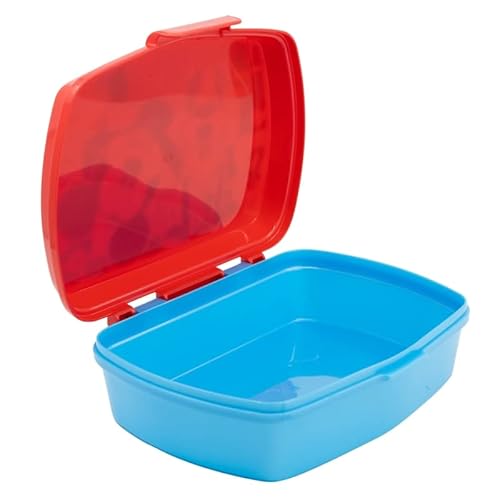 ALMACENESADAN, 4969 Disney Mickey Mouse Look, bestehend aus 400 ml Sportflasche und rechteckigem mehrfarbigem Sandwichmaker, wiederverwendbar, BPA-frei