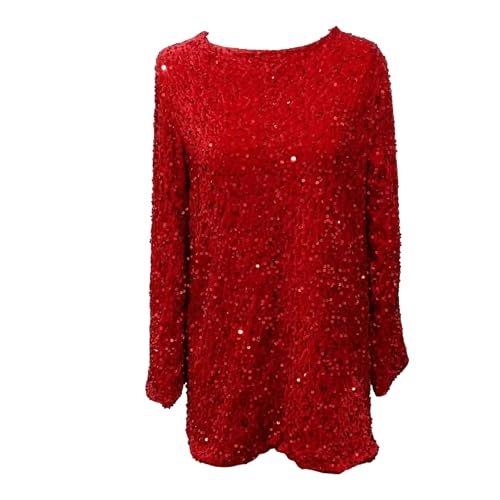 Robe à paillettes manches longues avec dos nu spectaculaire et col rond
