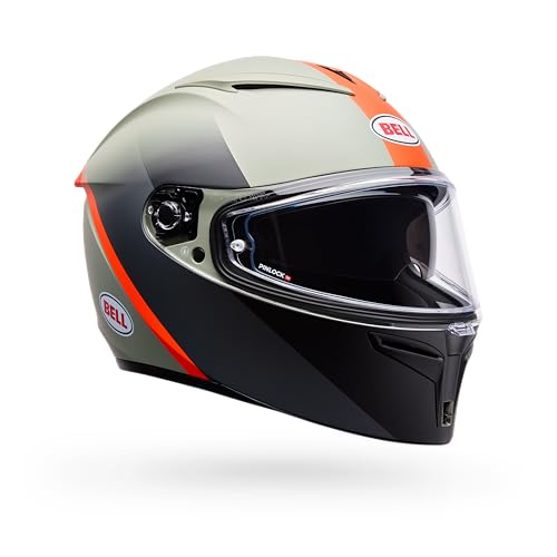 BELL Helmets Lithium MIPS Motorcycle Helmet - Gray/Orange Bash, Medium