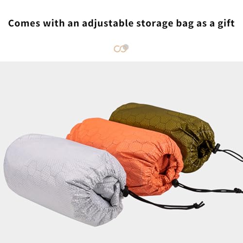 Bolsa de dormir para emergencias con textura de tela de nylon, diseño plegable aislante, portátil para camping y supervivencia miniatura 5