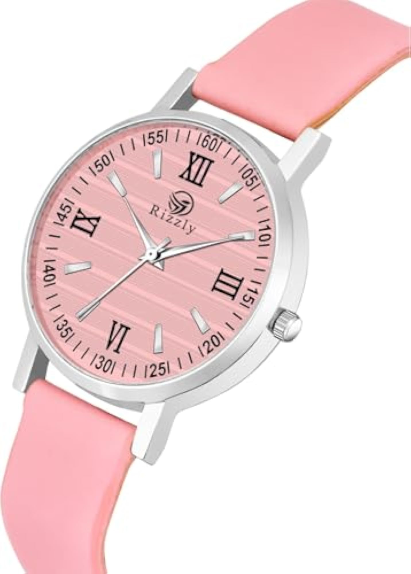Stylish Pink Linear Designed Analog Watch for Girls