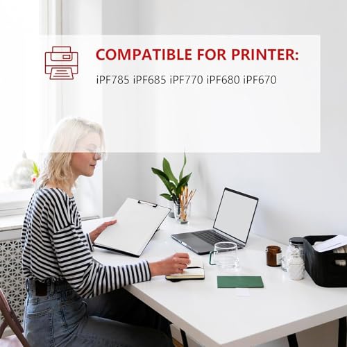 Image of PFI-107 130ml Ink Tank (2-Pack, Matte Black) Lometic Compatible PFI-107MBK Ink Replacement for iPF680 /685 /780 /785 Printer | Compatible PFI-107MBK Ink Replacement for iPF680 /685 /780 /785 Printer
