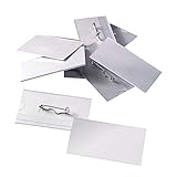 namensschilder metall Kunststoff Herlitz 8770505 Namensschild 75 x 40 mm mit Wellennadele Schilder, 10 Stück