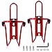 YISKY Portabibite Da Bicicletta, 2 Pezzi Portaborraccia, Portabottiglie da Bicicletta, forte portabottiglie per bici, Per Biciclette, Mountain Bike, Passeggini e Sedie a Rotelle (Rosso)