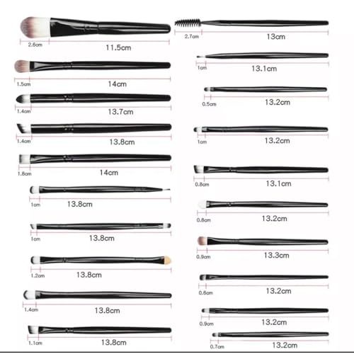 KIT 20 Pcs Conjunto de Pincéis de Maquiagem Profissional e 2 Esponjas de Base