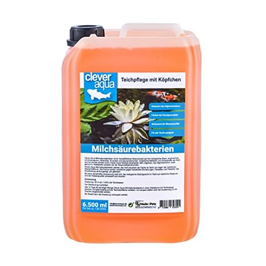 CleverAqua Milchsäurebakterien 6500ml probiotische Filterbakterien/Teichbakterien ideal für alle Garten, Koi und Schwimmteiche, reduziert Algen & Nitrit im Teich