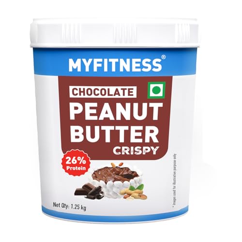 MYFITNESS Peanut Butter Chocolate Spread Crispy 1.2kg | 21g Protein & 8g Fiber | Tasty & Healthy Nut Butter Spread for Breakfast, Snacks | Cholesterol Free | Zero Trans Fat