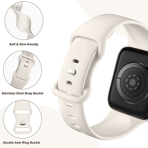 Upeak 6 Pack Sport Strap Compatible with Apple Watch Strap 40mm 38mm 41mm for Men and Women Soft Silicone Replacement Straps for iWatch Ultra SE Series 9 8 7 6 5 4 3 2 1 - Image 2