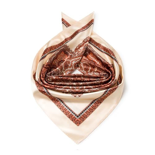Image of 35 inch Men's Silk Cowboy Scarf - Oversized Western Bandana Neckwear, Large Square Scarf with Gift Packaging