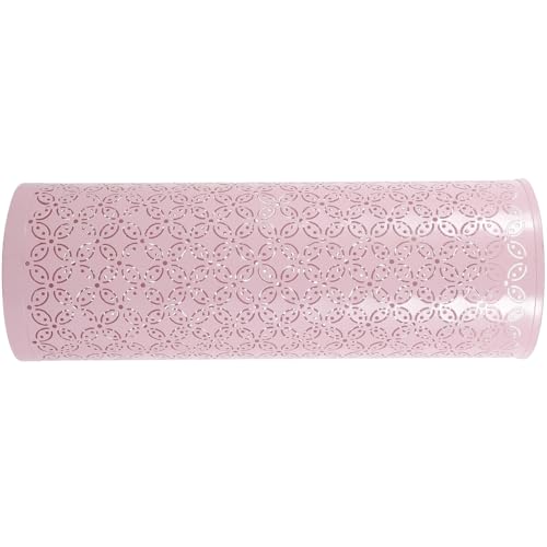 Porte-parapluies rose en fer avec bac de séchage pour entrée