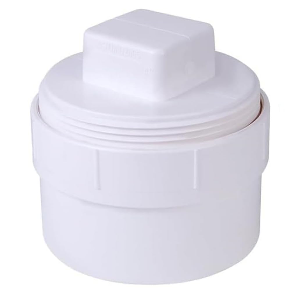 Ijsdnvjndx Women's White Pvc Sewer Cleanout Cap Dwv Flush Sewer Cleanout Adapter With Plug For Outdoor Garden Rv And More Drainage Piping Fitting
