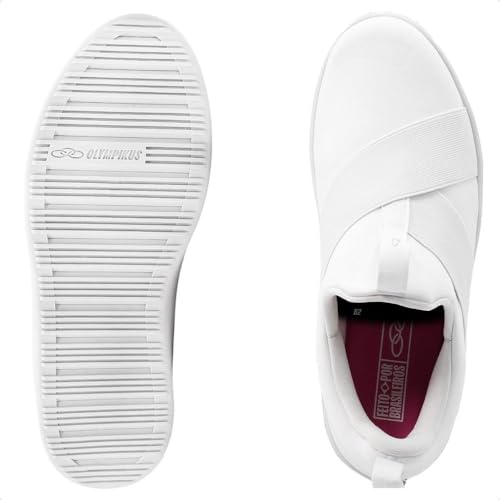 Tênis Casual Feminino Slip On Forever Branco Olympikus