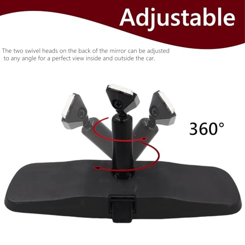 Autos Rear View Mirror 10.6" Universal Car Wide Angle Rearview Mirror w/Adhesive Mount Espejos Retrovisores Para Carro Fits for Jeep Ford Wrangler Honda Nissan Rogue Altima Corolla Toyota Tacoma Focus by Haokixin - Image 6