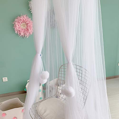 Bed Canopy For Girls, Princess Bed Canopy Mosquito Net With Detachable Rose Flower - Perfect For Bed, Dressing Room, Out Door Events,Woodland Nursery Decor #TOP5