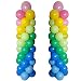 SKOLOO Balloon Column Kit, Balloon Columns Base Pole with PVC Pipe & Balloon Sticks Rings for Weddings Birthday Christmas Friendsgiving Decorations,63 inches Balloon Stand, 2 Set