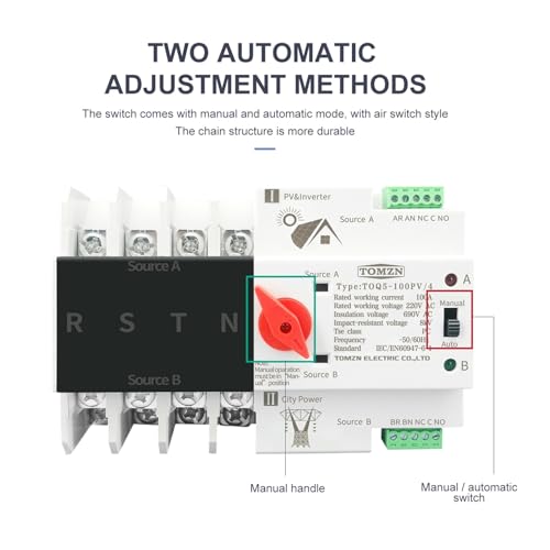 Interruptor selector transferencia automatica ininterrumpible protege inversor 5