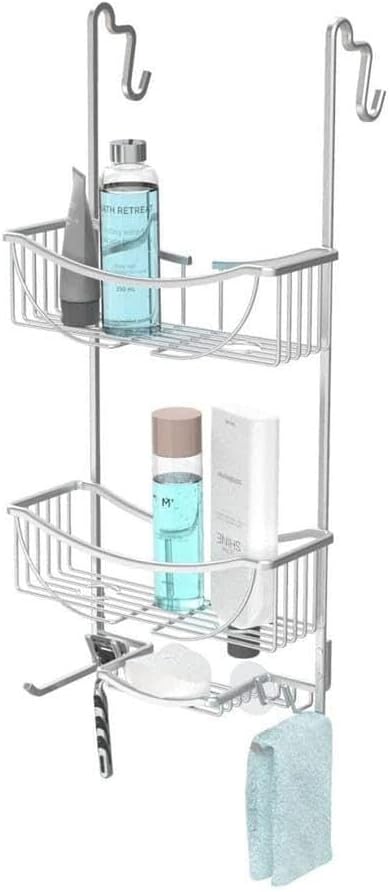 Better Living Products 13634 VENUS 3-Tier Over the Shower Door Caddy, Grey