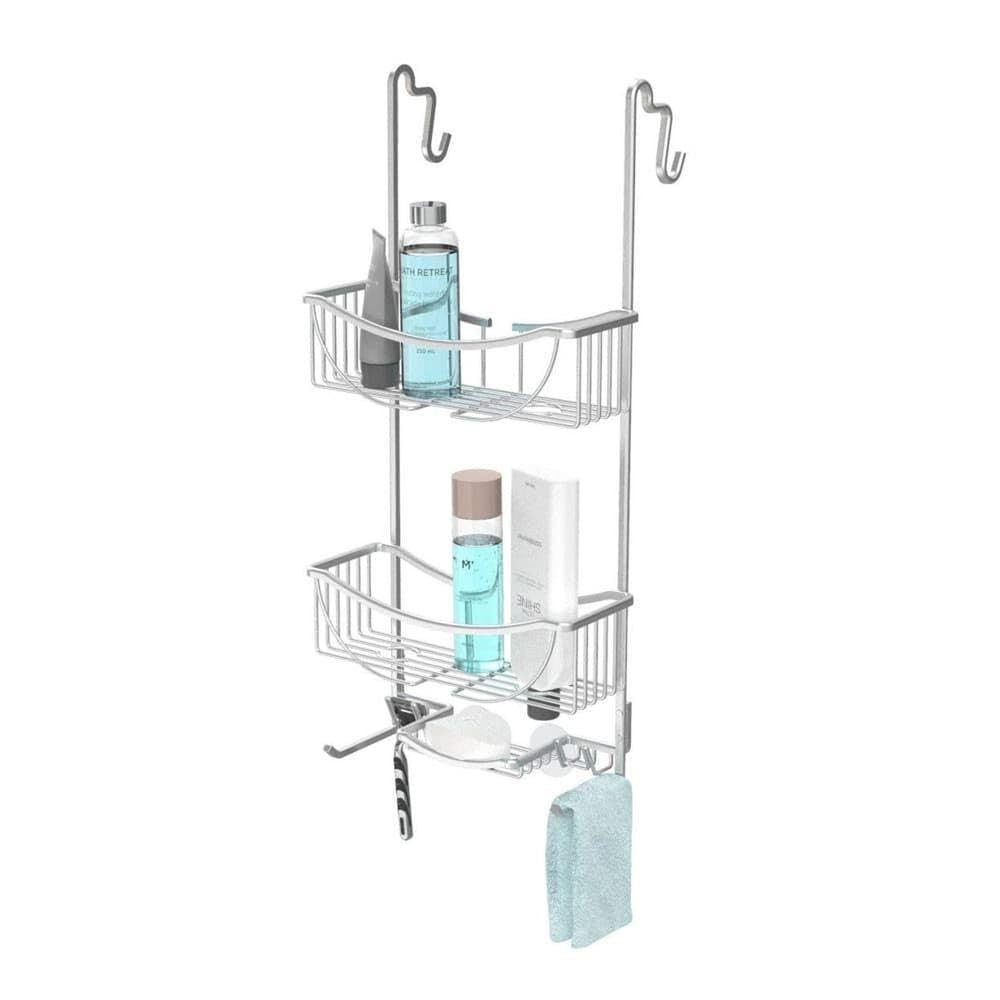 Better Living Products 13634 VENUS 3-Tier Over the Shower Door Caddy Grey