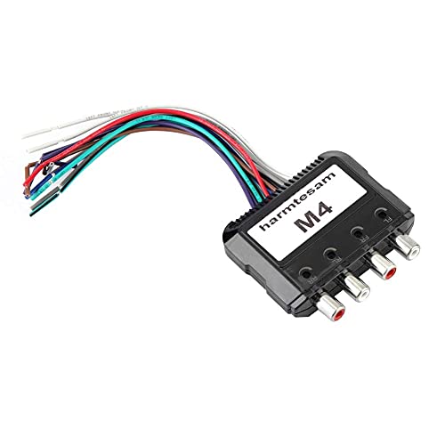 Jl Audio High Low Converter, Duokon Car Stereo Subwoofer 4 Channel High To Low Audio Converter With Power Amplifier Control Wire Plastic Black #TOP1