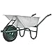 Juskys Schubkarre Garden | 100 Liter Volumen | 210 kg | Luftreifen mit Metall Felge | Wanne verzinkt | Garten Karre Schiebkarre Transportkarre