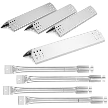 Charbrofire 780-0832C Heat Plates Burner Grill Replacement Parts for NXR Grill Parts NXR 780-0832C Stainless Steel Heat Shield Burner Tube 4 Pieces