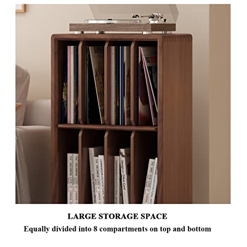 Nizame Pine Wood Record Cube 2-Shelf Bookcase, Vinyl Storage Cube Vintage Turntable Stand Shelf 4 Storage Record, Fits 140 Lp Records, 45 * 32 * 89Cm (Color : White) #TOP2