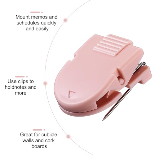 Image of Feifeiya 15 Pcs Cubicle Clips for Fabric Panels,Maillard Color | Office Partition Wall Clips, 40-sheet Capacity for Notes Photos Memos, Metal Spring, Fits Cubicle Fabric Accessories