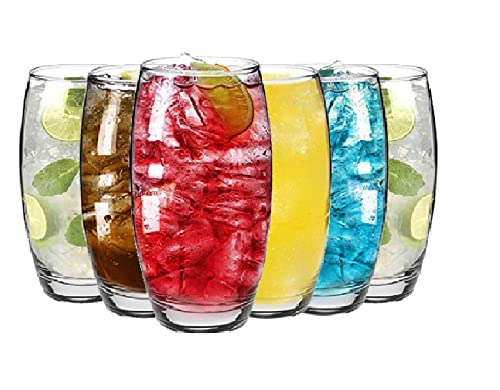 TOPUPDRINK Highball Juice Drinking Glasses, Highball Glasses, Large Juice Drinking Glasses, Tall Dining Glasses, Water Glasses Set of 6, Dish Washer Safe Glasses (12 x Glasses 510ML) — image 1