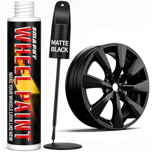 Matte Black Rim Touch Up Paint, Metal Paint Pen for Car Wheel Scratch