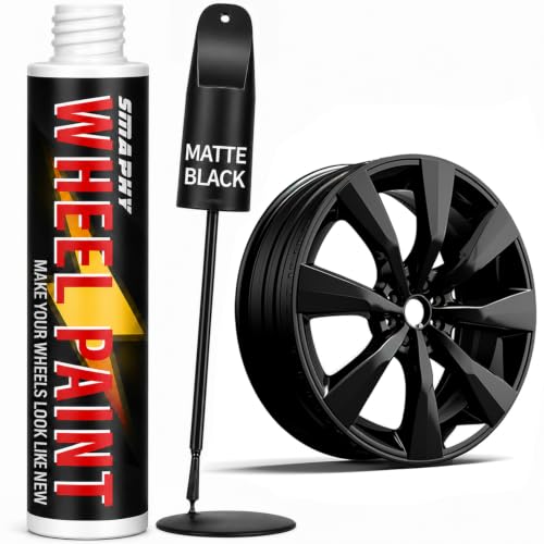 Matte Black Rim Touch Up Paint, Metal Paint Pen for Car Wheel Scratch
