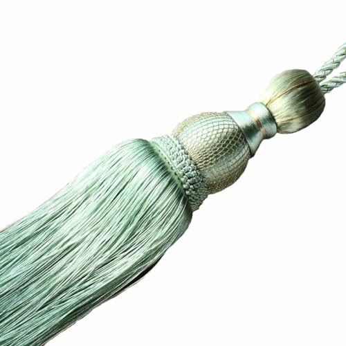HSTWODE 4 fermatenda decorativo con nappe, fermatenda per finestre per casa, ufficio, colore verde chiaro