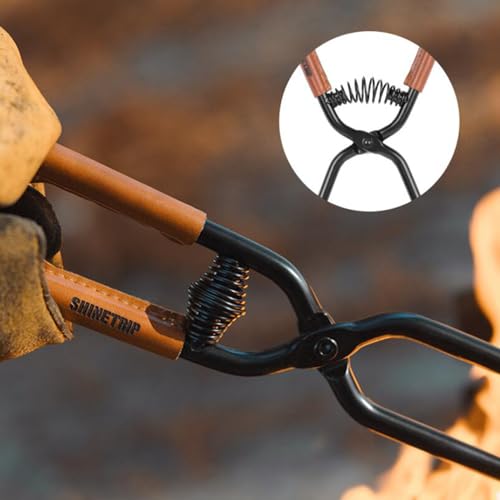 perfk キャンプファイヤートング 薪ばさみ 17インチ