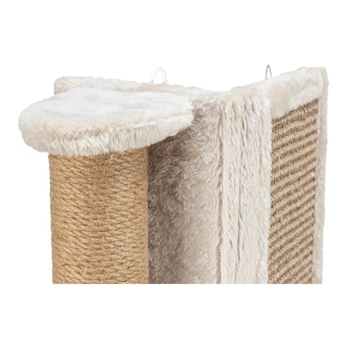Trixie Wall Mounted Corner Scratching Board with Extra Post – Vertical Sisal Rope Pad for Indoor Cats – Easy-Install Corner Scratch Pad – Beige, 5.9 x 5.9 x 19.7 in by Trixie - Used condition - Image 5