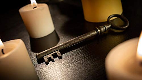 Haunted Key Deluxe - Self Turning Metal Key - Spooky PK Style Magic Trick with Online Instructions - Close Up Mentalism Prop for Magicians