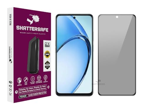 Image of Anti-Spy Privacy Tempered Glass Compatible For Oppo A3 5G [Pack of 1]. 9H Hardness, Anti-Scratch, Edge-to-Edge Protection With Easy Installation Kit & Case Friendly Fit.