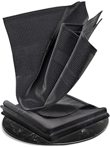 Wowtowelz Poliertuch 3er Set Dunkelgrau 40x40 cm