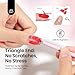 Beetles Gel Nail Remover Tool Dual-end Cuticle Pusher, Triangle End Remove Gel Polish Angled End Clean Crevice Dirt Two in One Tool Dead Skin Nail Scraper Stainless Steel Pink Remover Pusher