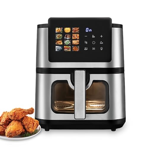 Image of KENT Digital Air Fryer 9L| 2200W |Bake,Grill&Roast|Up to 80% Less Oil Usage| 12 Preset Menu |Digital Display & Touch Control Panel |Glass Window with in built Light|Dual Heating Element at Top &Bottom