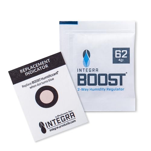 Integra Boost 2-Way Humidity Control Pack - Preserve Flavor & Control Humidity at 62% RH - Moisture Absorber for Herbs, Spices & More - 4 Gram (Pack of 6)