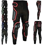 Hive Moto Men Women Motorcycle Riding Armor Pant Motocross Motorbike Armored Touring Trouser Racing Hip Leg Protection Waterproof Length 81cm (US, Alpha, XX-Large, Regular, Regular, Red)