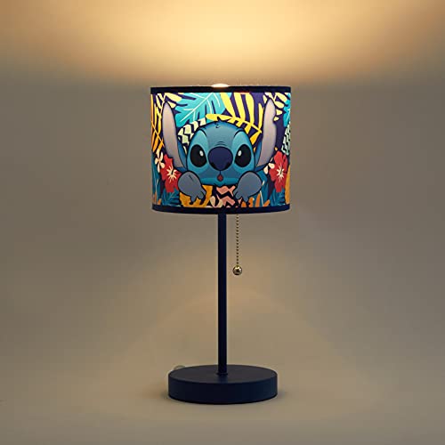 Image of Lilo & Stitch Stick Table Kids Lamp with Pull Chain, Themed Printed Decorative Shade