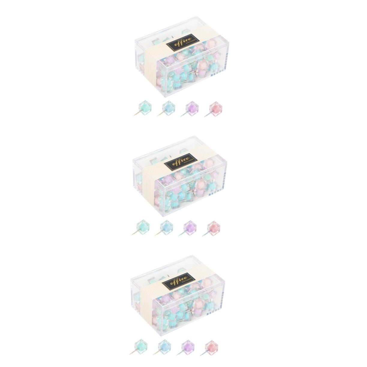 jojofuny 3 Series Chinchetas Coloridas para Oficina Y Decoración Material Duradero Diseño Multifuncional para Pizarra Tablero De Corcho Y Exposiciones Aleatorios 80 Piezas*3