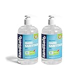 HandSafe Sanitiser Gel 500ml - Hospital Grade Hand Sanitiser, Kills 99.9%+ Bacteria & Viruses, Conveniently Supplied in 2 x250ml Pump Bottles, Alcohol Based Anti Bacterial