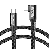 Gbformat (1M 20Gbps USB C Kabel Datenkabel USB 3.2 Gen2×2 90Grad Thunderbolt 4 Kabel, USBC auf USBCKabel, PD3.1 240W 48V/5A Ladekabel, 8K@60Hz Videokabel für MacBook Pro, Pad Pro, Monitor, SSD, Dock