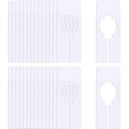 Amazon.com: 30 Piece White Rectangular Clothing Rack Size Dividers ...